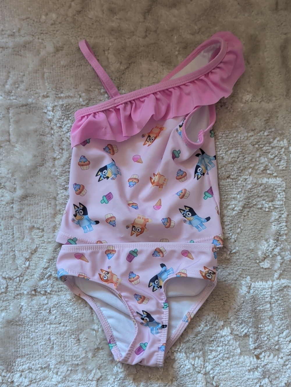 Bluey Ruffle One-Shoulder Swim Suit